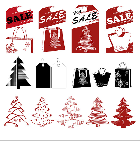 Scandinavian Christmas set (vector) in Objects - product preview 2