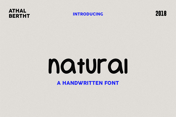Natural | A handwritten font in Sans-Serif Fonts - product preview 7
