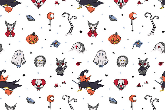 Halloween bundle and seamless in Illustrations - product preview 2
