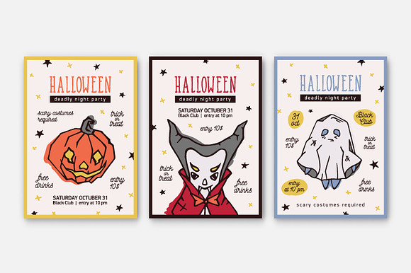 Halloween bundle and seamless in Illustrations - product preview 3