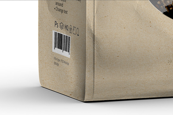 Kraft Paper Bag with Window Mockup in Product Mockups - product preview 3