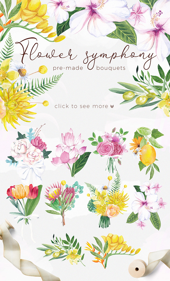 Romantic flower map creator in Illustrations - product preview 10