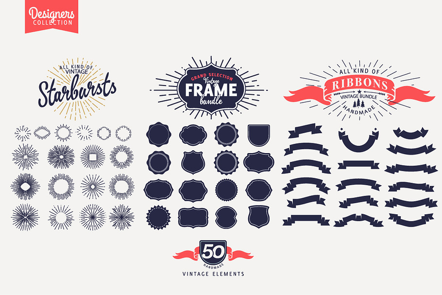 50 Vintage Logo Creation Bundle in Objects - product preview 8