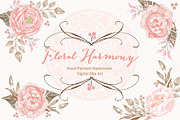 Vector Floral Harmony/Lace clipart
