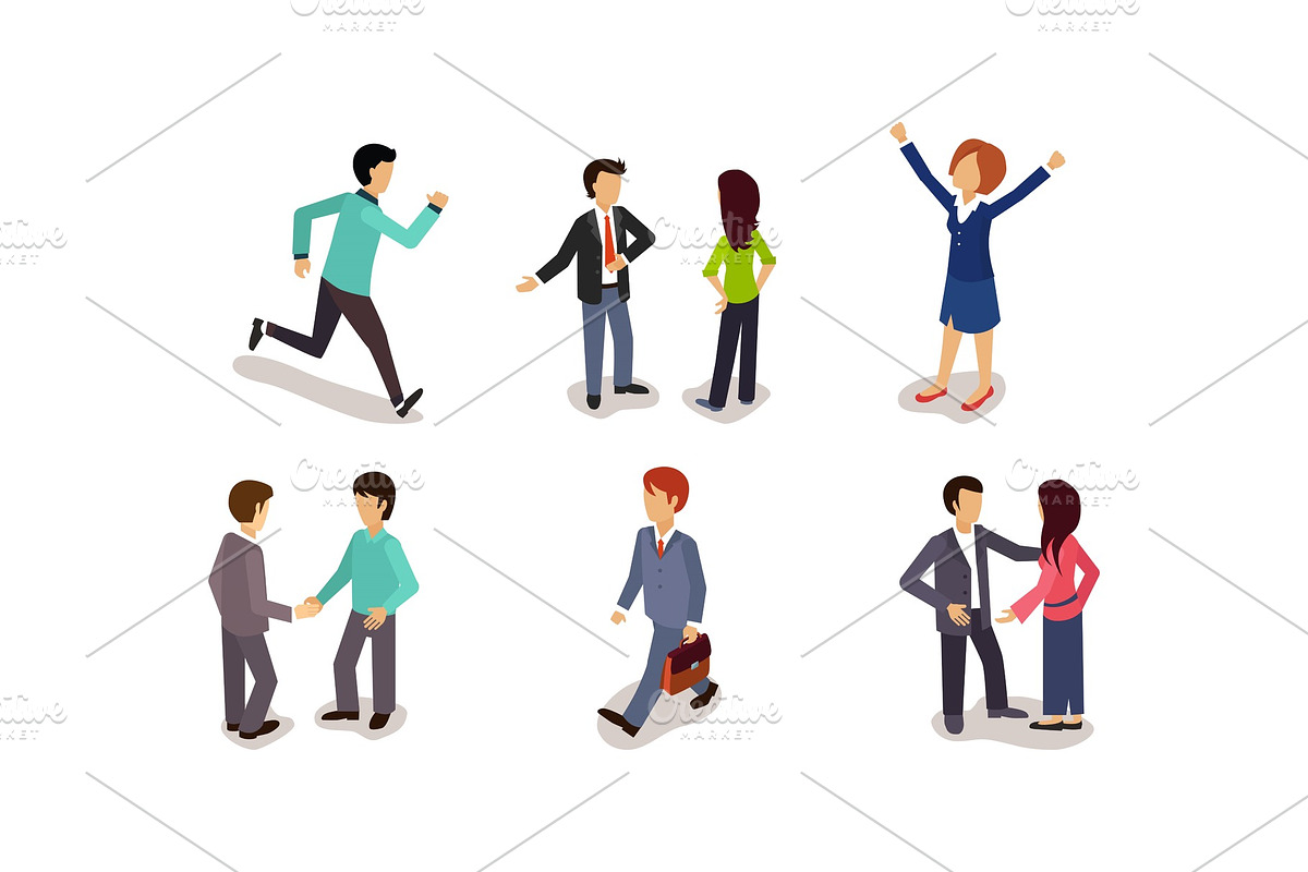 Business people set, men and women in Illustrations - product preview 8