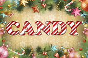 Candy Cane Text for Photoshop