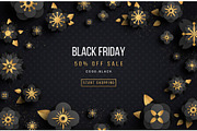 Black Friday Sale with Flowers