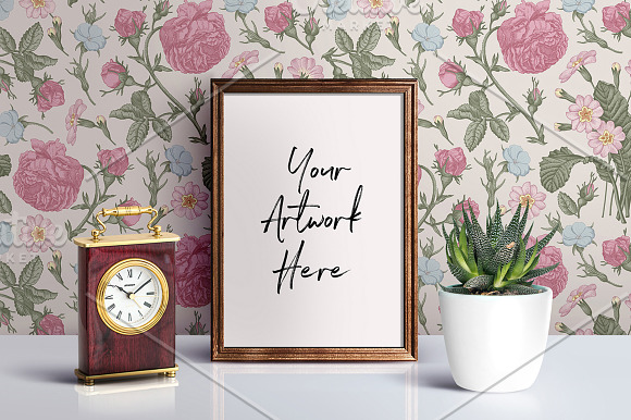 Set Seamless Flowers Rose Botany in Illustrations - product preview 3