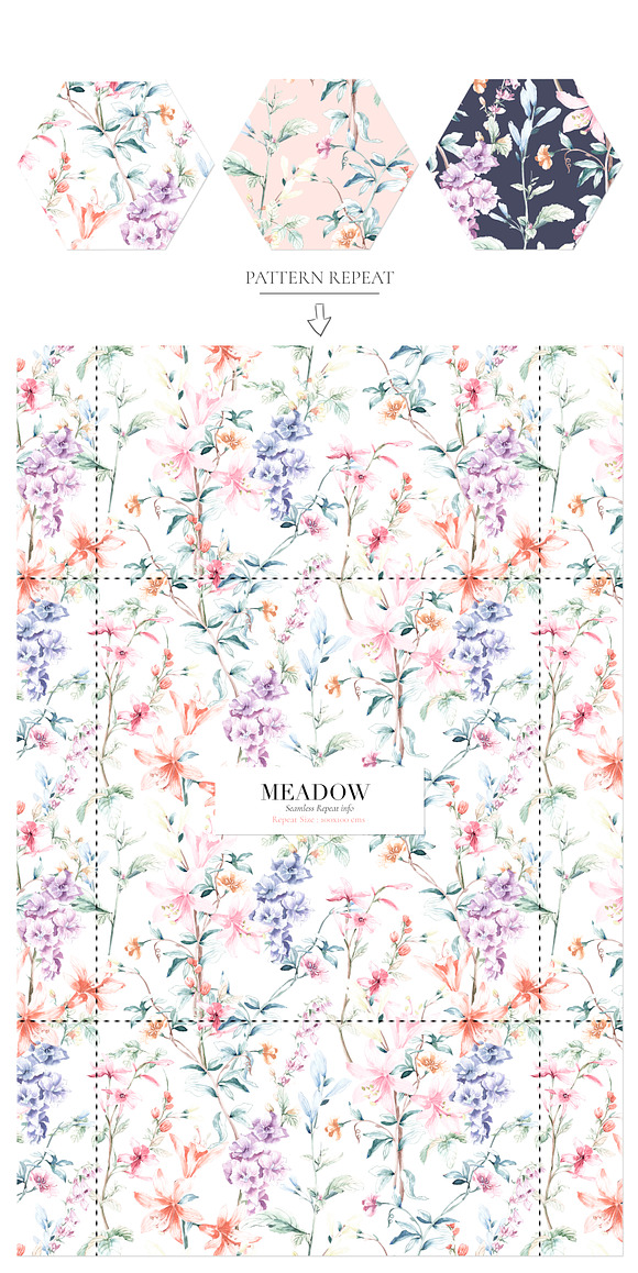 Meadow, Watercolor Prints & More! in Illustrations - product preview 2