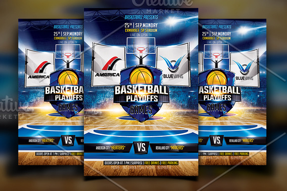 Basketball Flyer in Flyer Templates - product preview 3