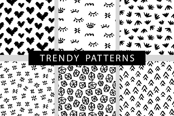 36 Hand Drawn Trendy Patterns + SVG in Patterns - product preview 8