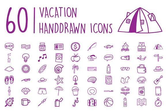 200 Ultimate Hand Drawn Icon Pack in Hand Drawn Icons - product preview 2