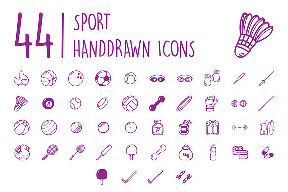 200 Ultimate Hand Drawn Icon Pack in Hand Drawn Icons - product preview 4