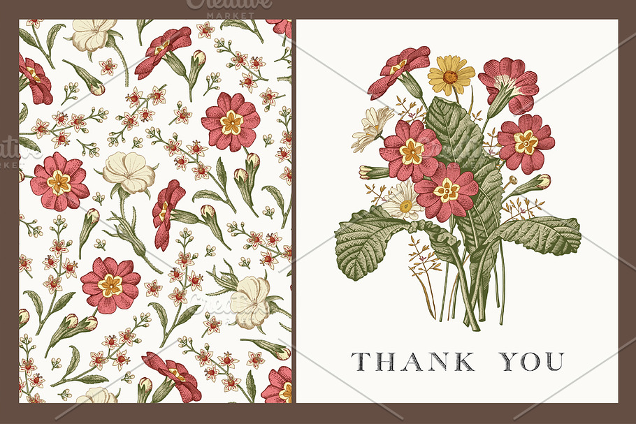 Wedding Flowers Primrose Card Frame in Illustrations - product preview 8
