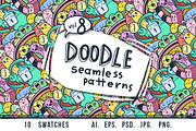Quirky doodle patterns and colorings