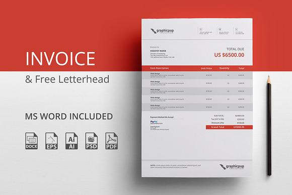Invoice & Letterhead in Stationery Templates - product preview 8