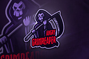 Angry Grimrepaer-Mascot&Sports Logo