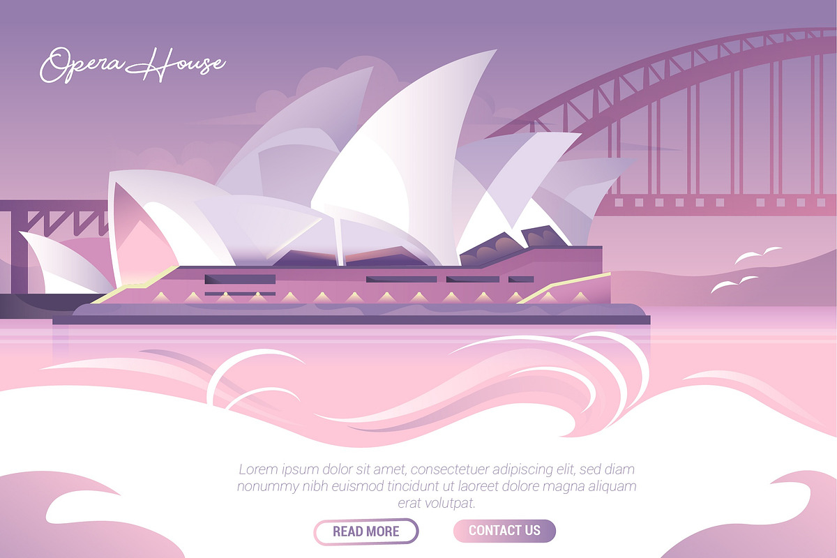 Opera House - Vector Landscape & Bui in Illustrations - product preview 8