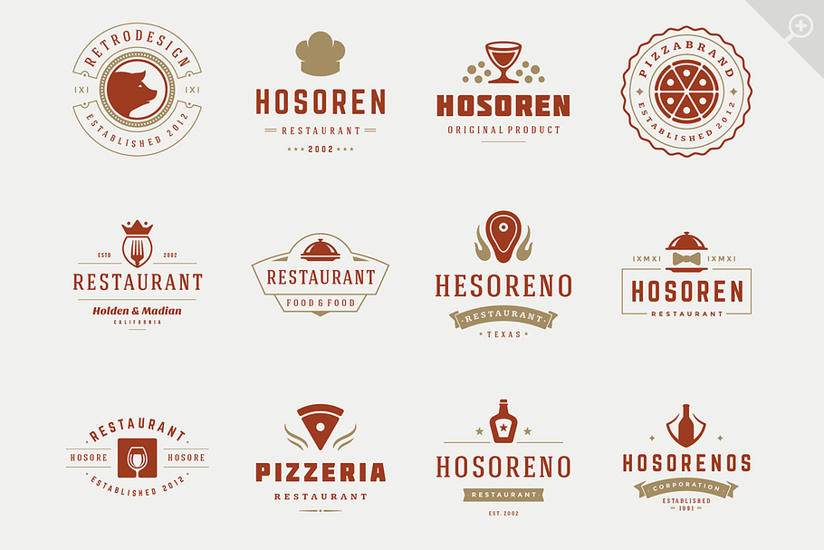 16 Restaurant Logotypes and Badges