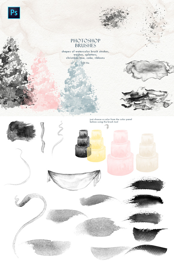 Rustle- Winter Watercolor Collection in Objects - product preview 10