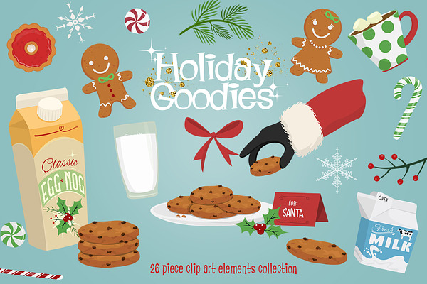 Holiday Goodies Cookies & Milk