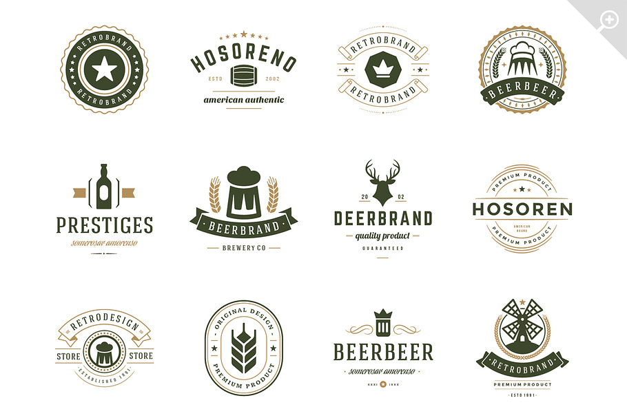 16 Beer Logotypes and Badges
