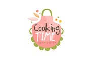 Cooking time logo design, kitchen