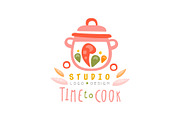Time to cook studio logo design