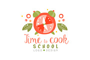 Time to cook school logo design