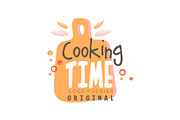Cooking time logo design, kitchen