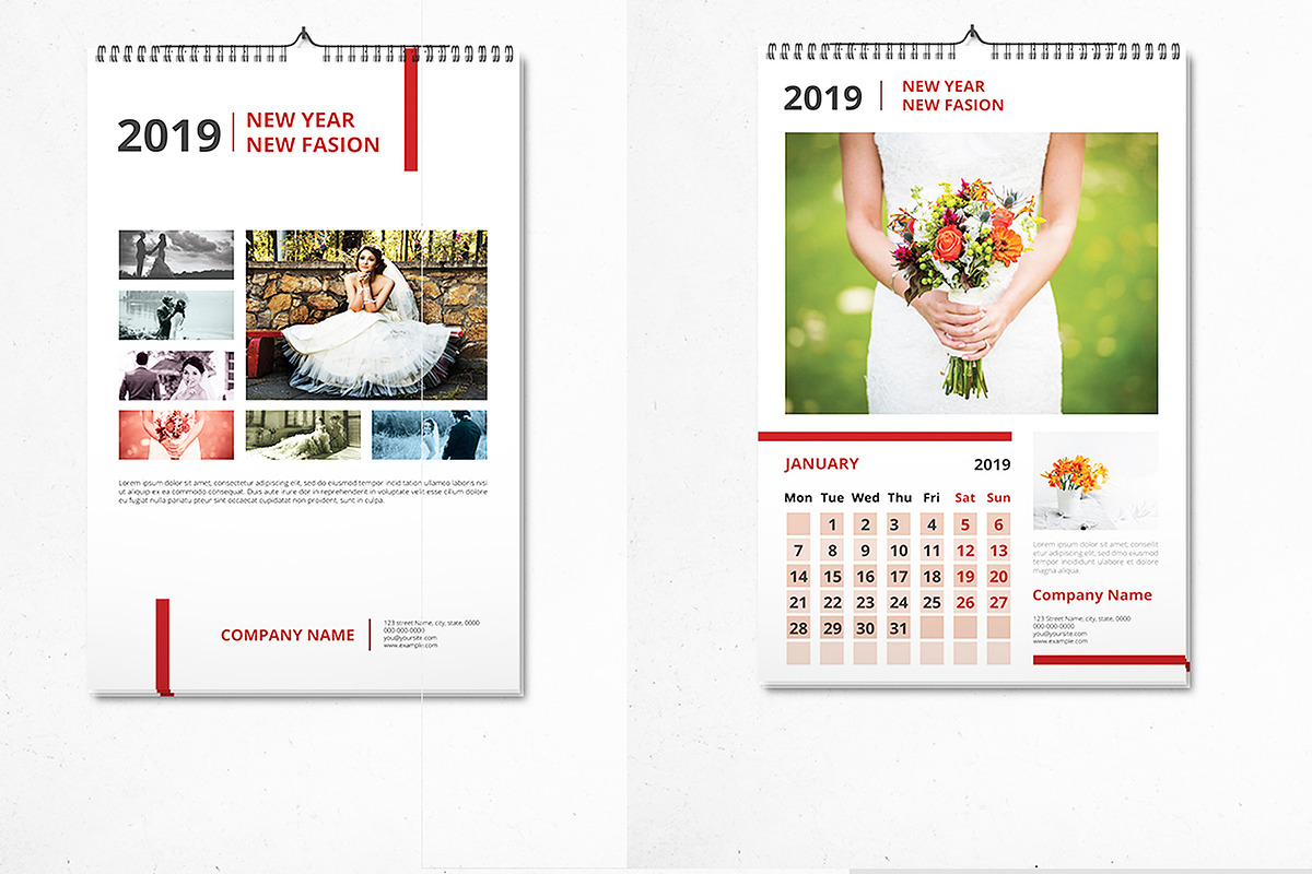 Wall Calendar 2019 - V13 in Stationery Templates - product preview 8
