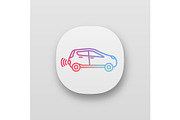 Smart car in side view app icon