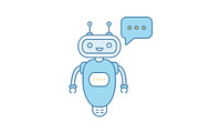 Chatbot typing answer color icon
