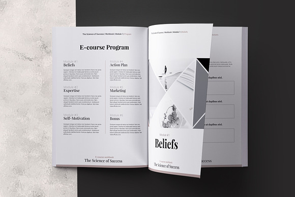 E-course Workbook InDesign Template in Magazine Templates - product preview 1