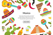 Vector flat Mexico attributes