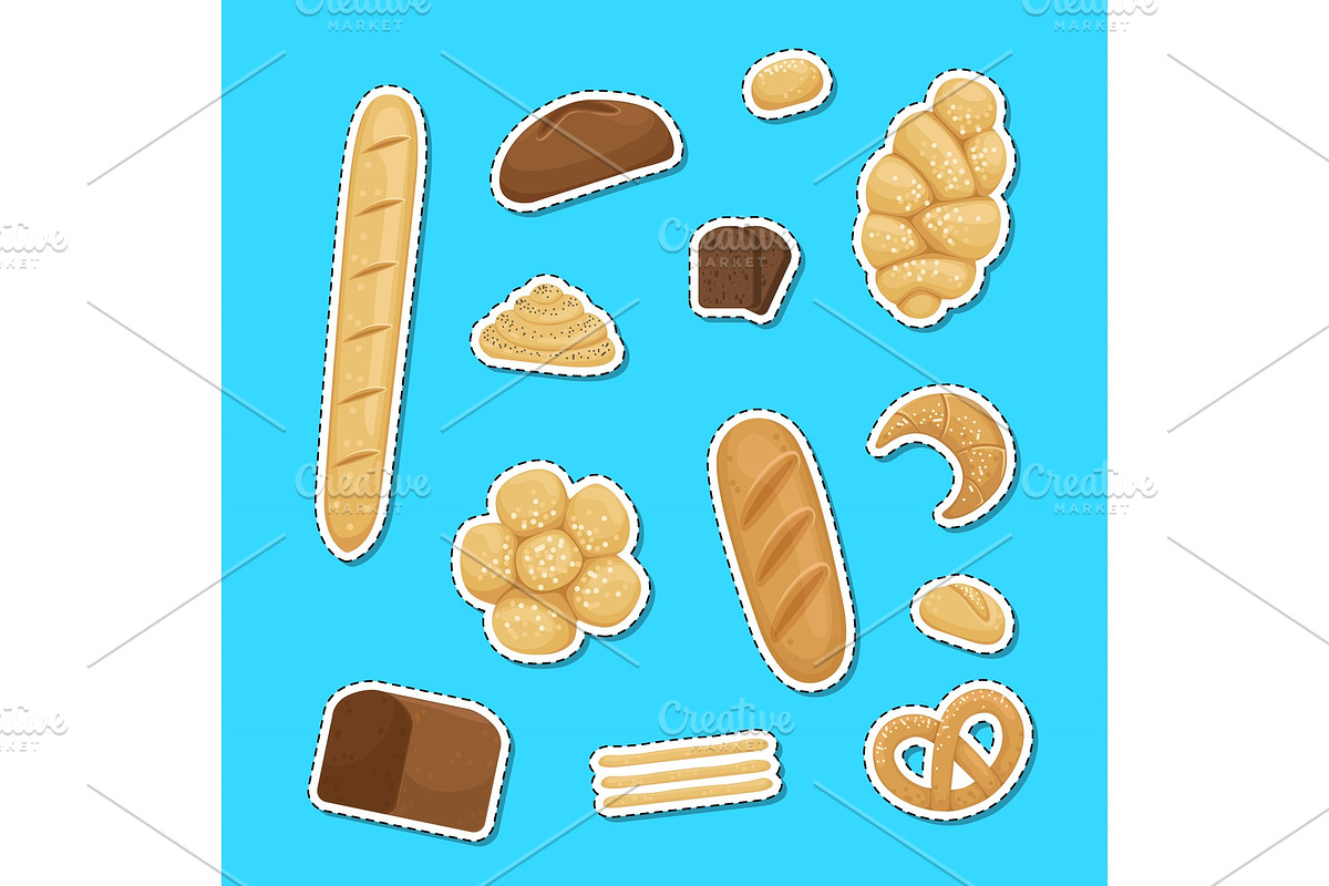 Vector cartoon bakery elements in Graphics - product preview 8