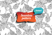 Seamless floral pattern + bonus