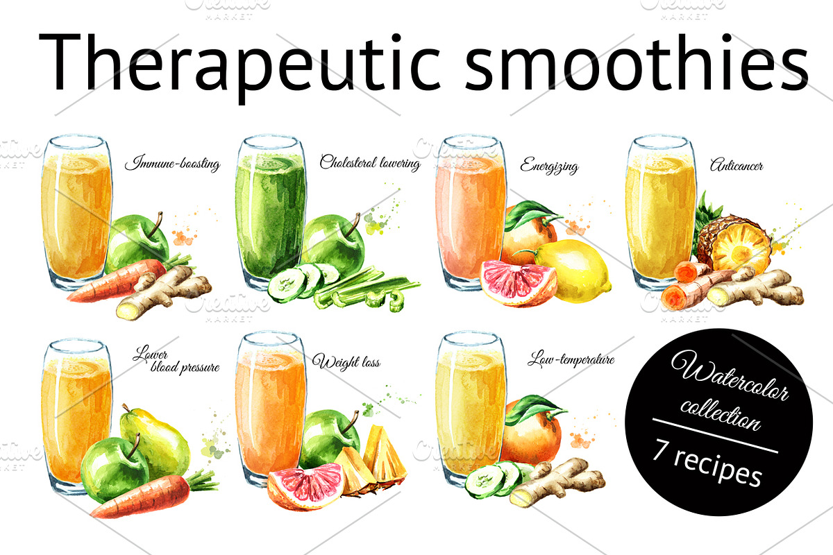 Therapeutic smoothies in Illustrations - product preview 8