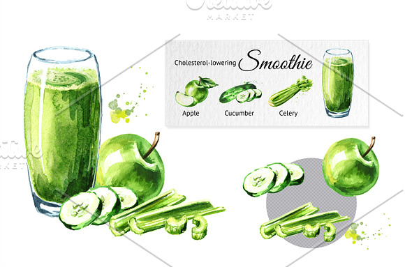 Therapeutic smoothies in Illustrations - product preview 2