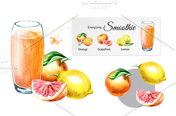 Therapeutic smoothies in Illustrations - product preview 3