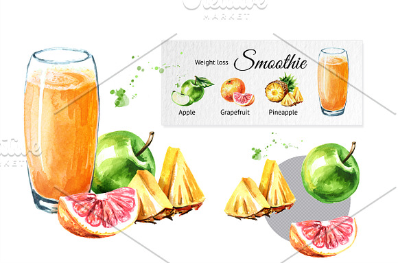 Therapeutic smoothies in Illustrations - product preview 7