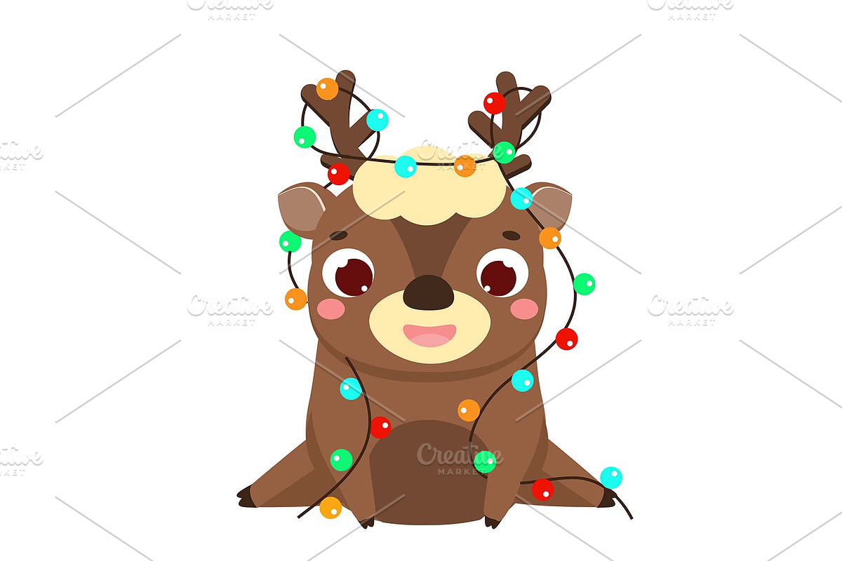 Cute Christmas deer. in Illustrations - product preview 8