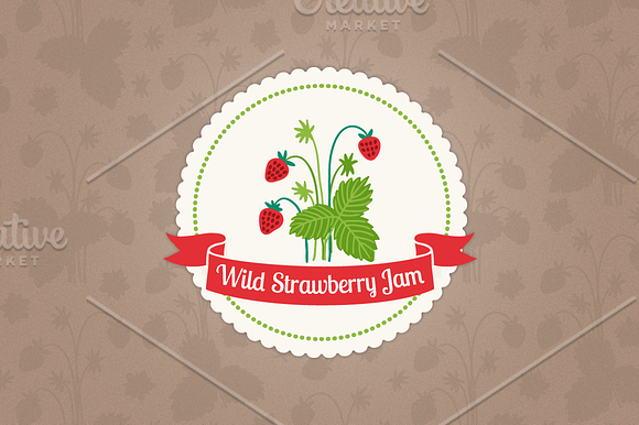 Wild strawberry jam in Patterns - product preview 2