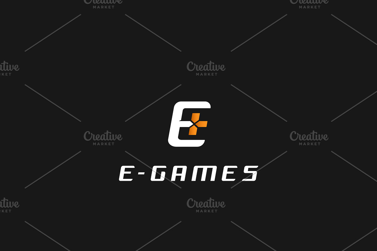 E letter gaming logo in Logo Templates - product preview 8