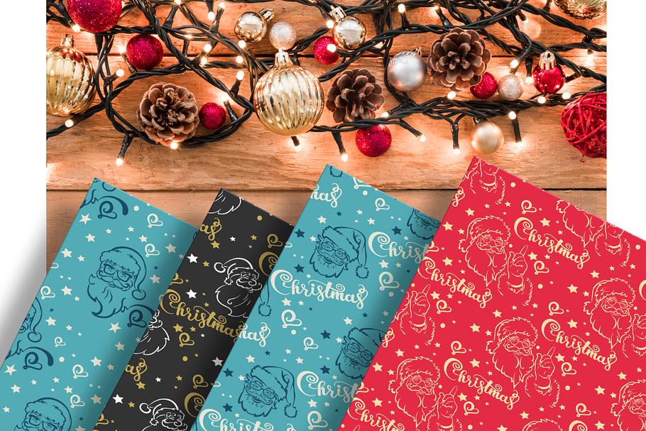 Christmas backgrounds, patterns in Patterns - product preview 8