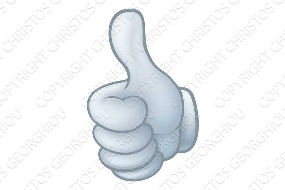 Thumbs Up Cartoon Glove Hand in Illustrations - product preview 8