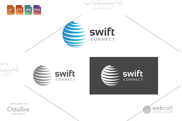 Swift Connect Logo Template in Logo Templates - product preview 2