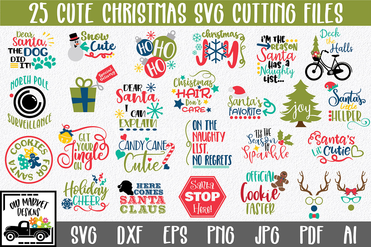 Cute Christmas SVG Cut File Bundle in Illustrations - product preview 8