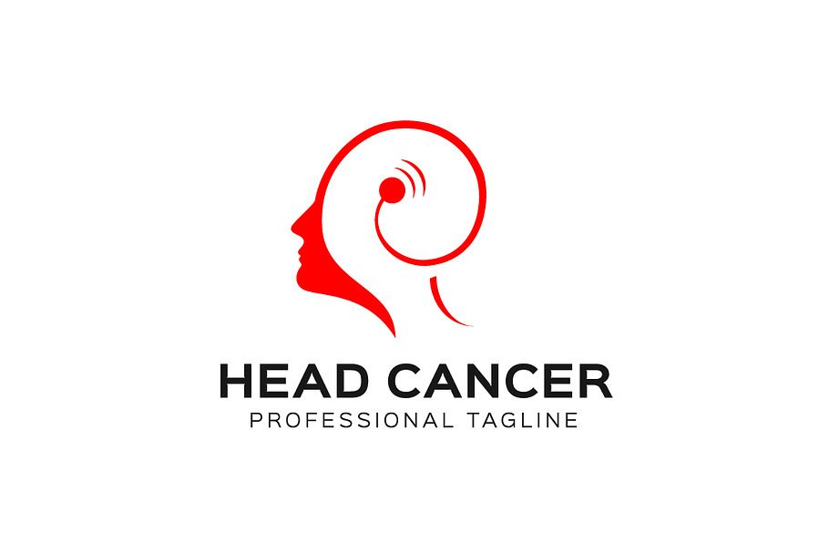 Head Cancer Logo Template