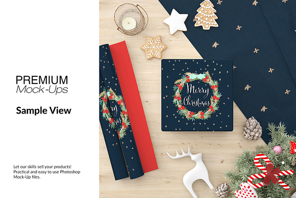 Christmas Gift Boxes Wrapping Paper in Product Mockups - product preview 7